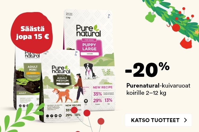 Purenatural-kuivaruoat koirille -20 %