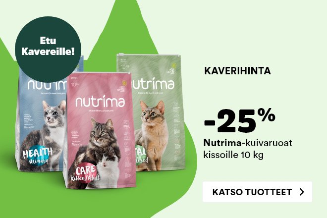 Nutrima-kuivaruoat kissoille 10 kg -25 %