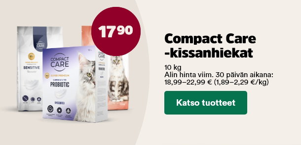 Compact Care -kissanhiekat 10kg 17,90&euro;. Katso tuotteet!