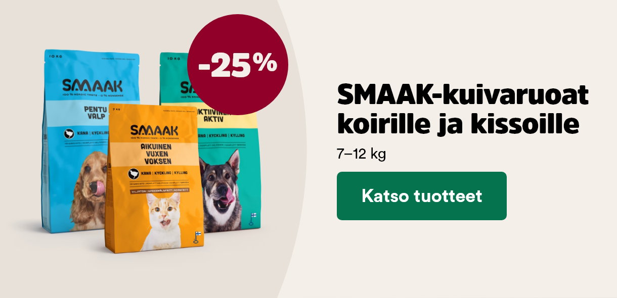 smaak kuivaruoat  -25 %