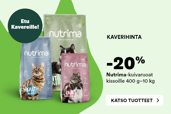Nutrima-kuivaruoat kissoille -20 %