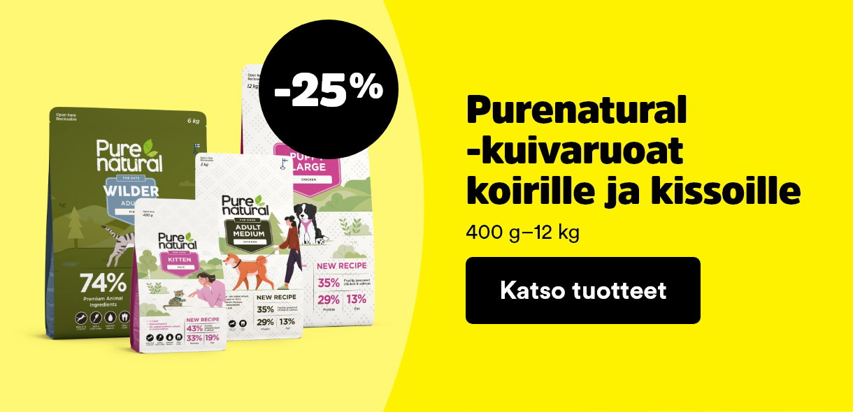Purenatural kuivaruoat koirille ja kissoille -25 %