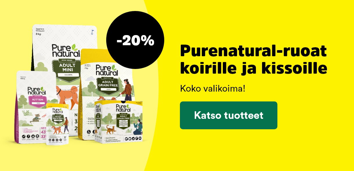 Purenatural kuiva- ja märkäruoat -20 %. Katso tuottet!