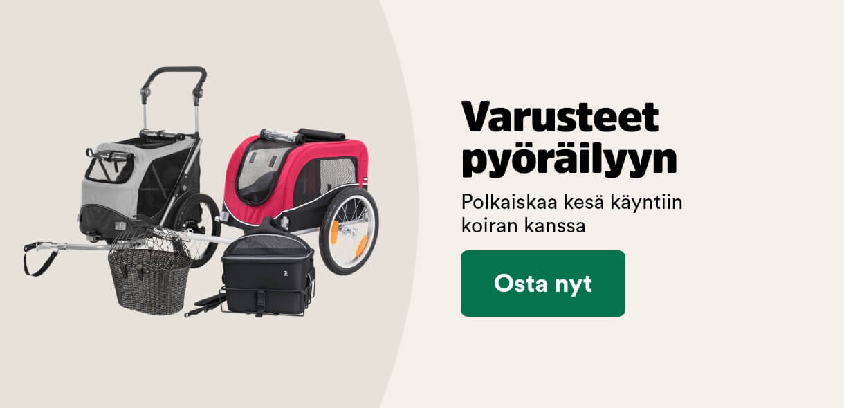 Kaikki varusteet py&ouml;r&auml;ilyyn!