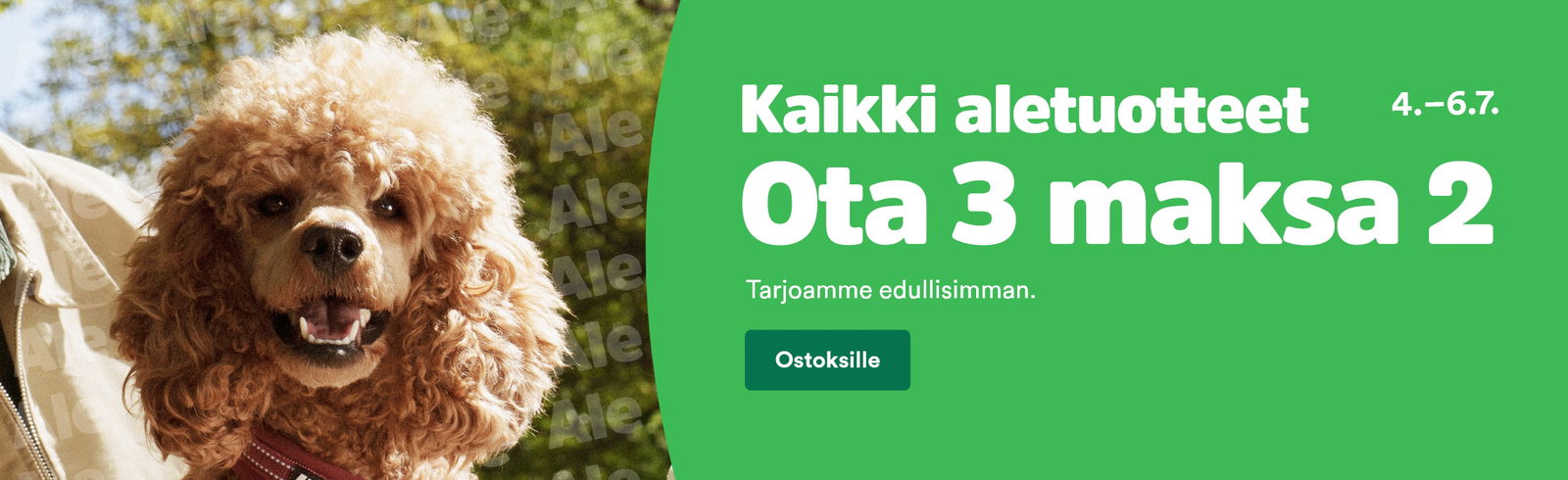 Kesäale: kaikki jo alennetut tuottet ota 3 maksa 2