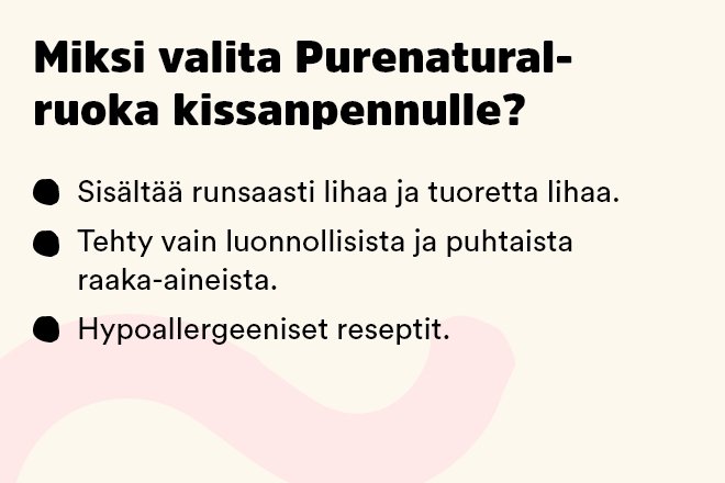 Purenatural - Luonnollinen ja lihaisa ruoka kissanpennulle