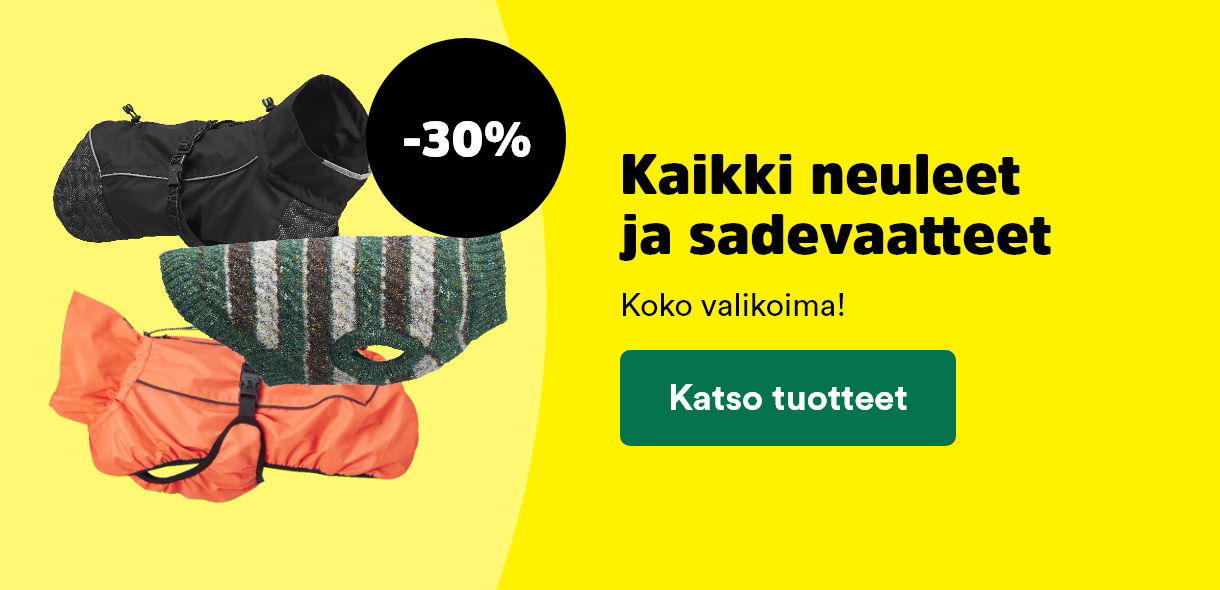 Sadevaatteet ja neuleet -30 %. Katso tuotteet!