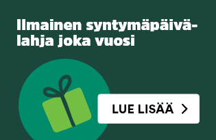 Ilmainen syntymäpäivälahja vuosittain