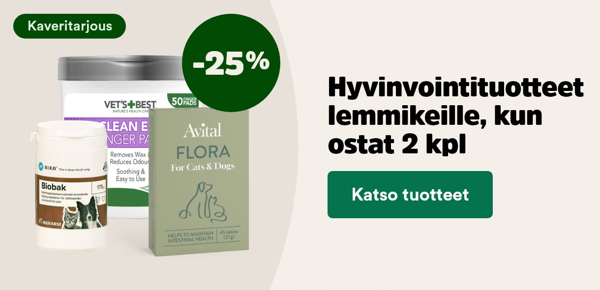 -25 % kun ostat 2 hyvinvointituotetta  