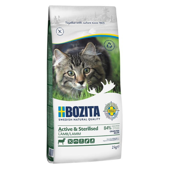 Bozita Active & Sterilized Grain Free Lamb (2 kg)