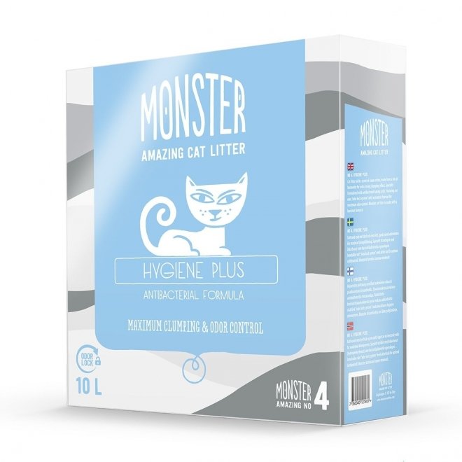 Kissanhiekka Monster Hygiene Plus 10 L