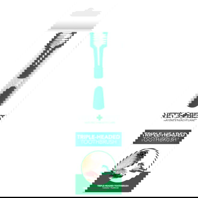 Vets Best Triple headed Toothbrush
