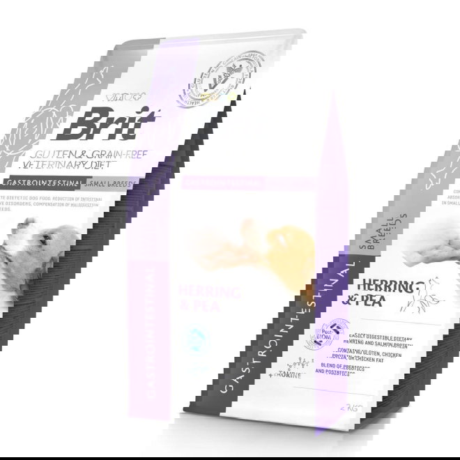 Brit Veterinary Diet Dog Gastrointestinal Grain-Free Small Breeds Herring & Pea (2 kg)