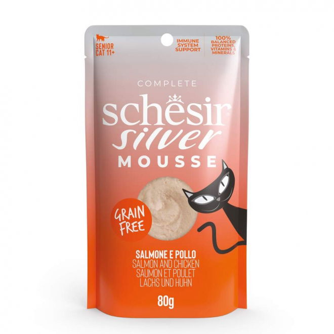 Schesir Silver Mousse lohi & kana 80 g