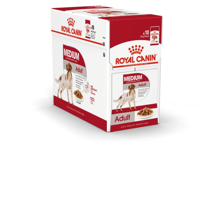 Royal Canin Medium Adult Gravy koiran märkäruoka 10x140g