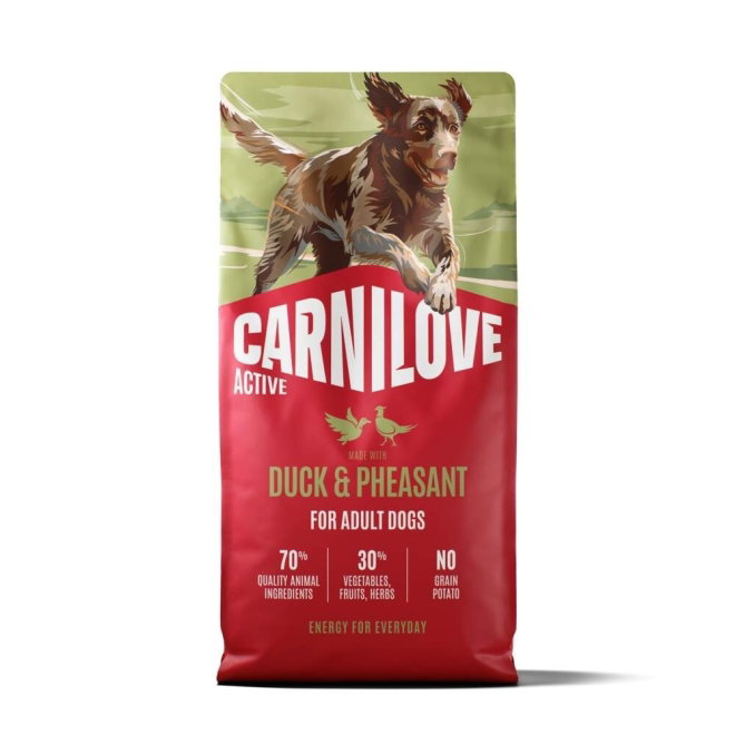 CARNILOVE Active dog dry made with duck & Pheasant for adult all breeds (12 kg)