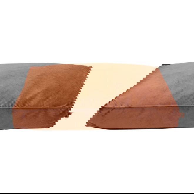 Basic WellB ortopedinen samettipatja ruosteen oranssi (90 x 60 cm)