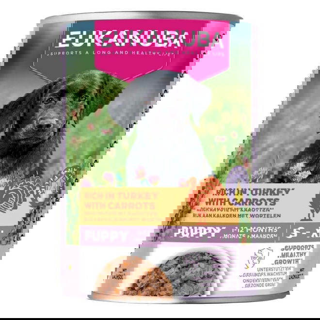 Eukanuba Dog Wet Puppy Turkey with Carrots 400g