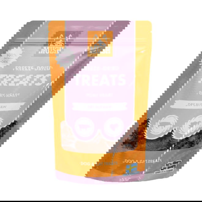 MUSH Freeze-Dried Possunsydän 50g herkku koiralle ja kissalle