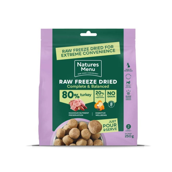 NaturesMenu Dog pakastekuivattu Kalkkuna (250 g)