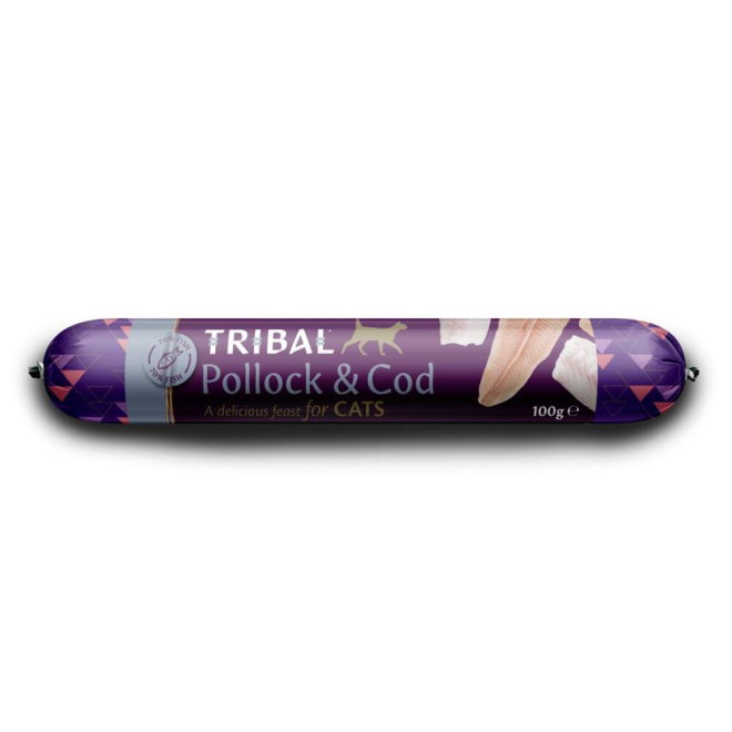 Tribal Cat Pollock & Cod Sausage 100g