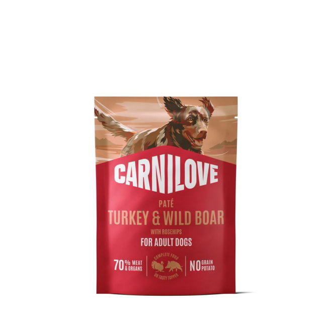 CARNILOVE dog POUCH pate turkey & wild boar with rosehips