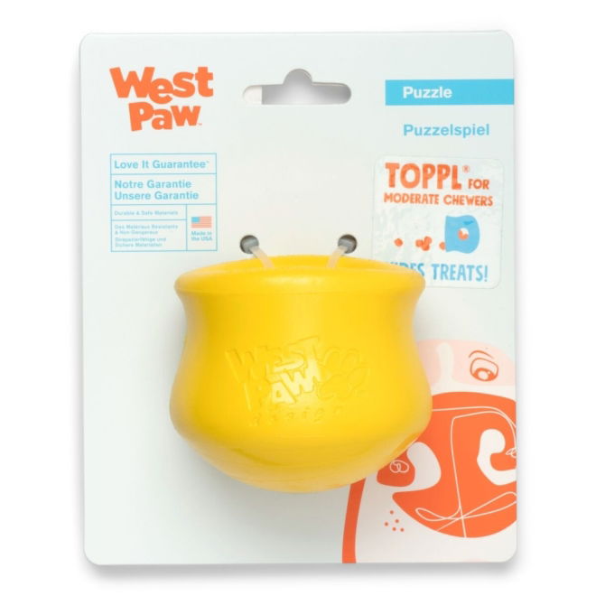 West Paw Toppl Limited Edition aktivointilelu keltainen (8 cm)