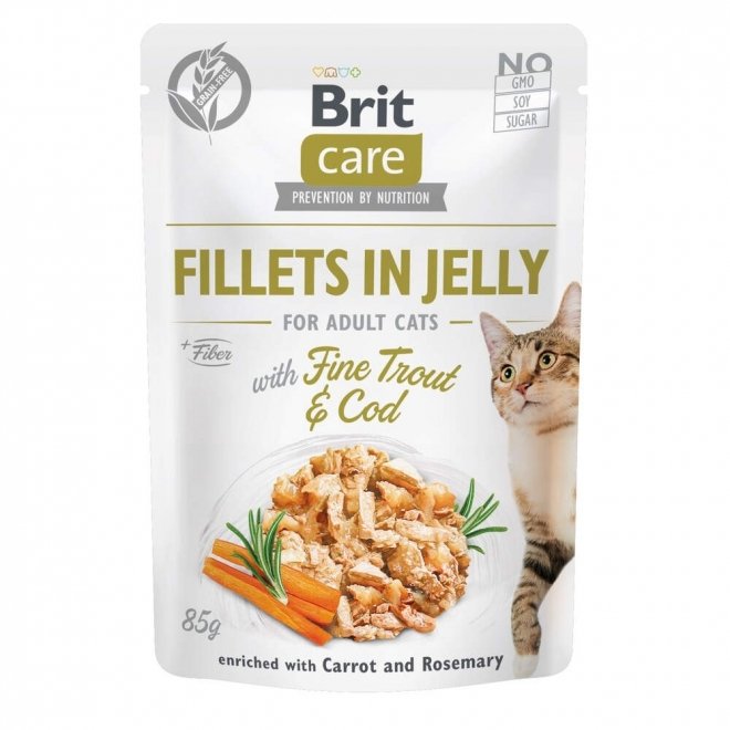 Brit Care Cat Jelly taimen & turskafilee hyytelössä 85 g
