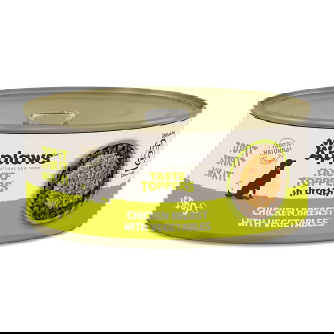 Applaws Taste Toppers chicken breast with pumpkin, carrots & peas in broth tin