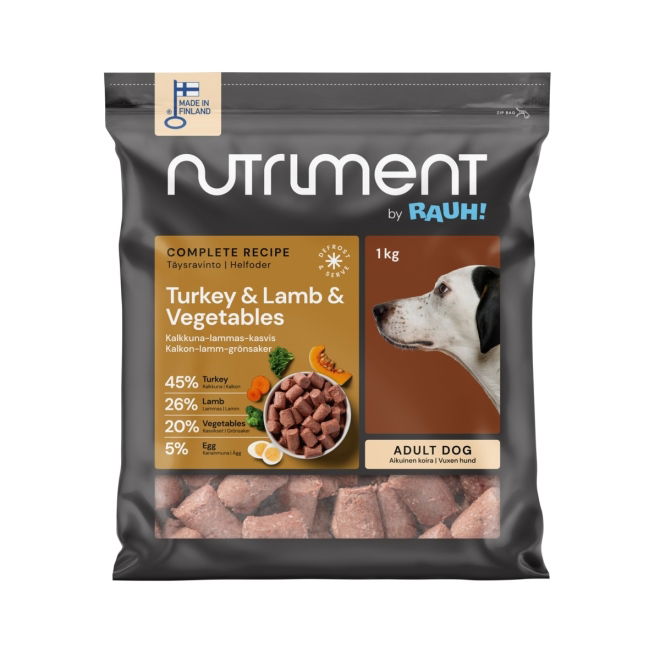 Nutriment by Rauh! Kalkkuna-lammas-kasvispullat 1 kg