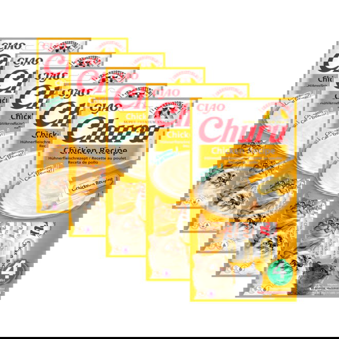 Churu Creamy Kissanherkku Pyree Kana monipakkaus 5x4kpl