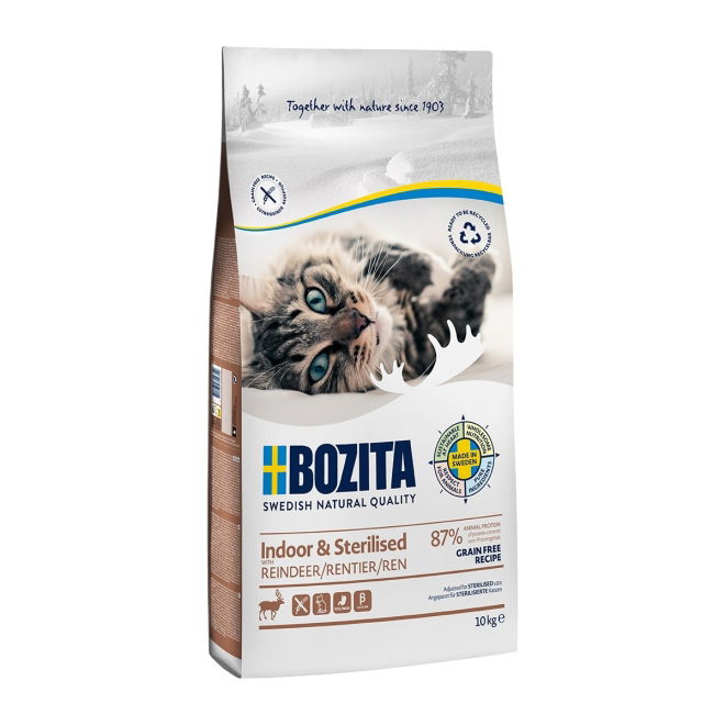 Bozita Indoor & Sterilized Grain Free Reindeer (10 kg)