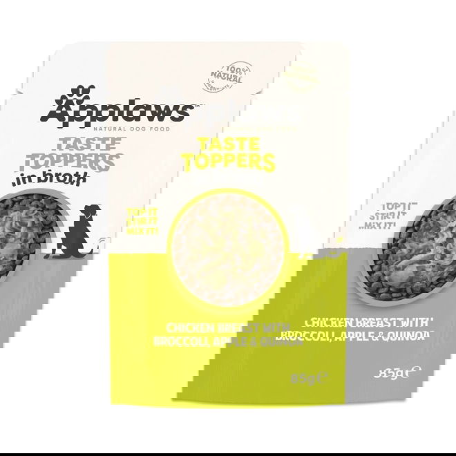 Applaws Taste Toppers Chicken breast with broccoli, apple & quinoa in broth pouch