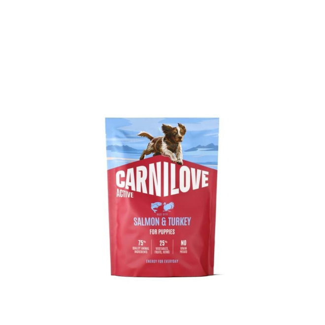 CARNILOVE Active dog dry made with salmon & turkey for puppies (1,5 kg)