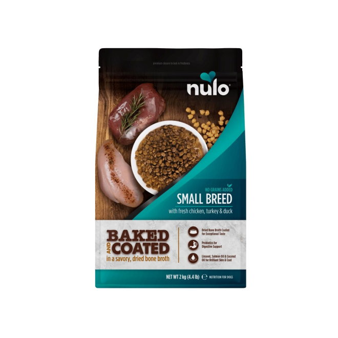 Nulo Baked & Coated Dog Small Breed Adult Fresh Chicken, Turkey & Duck Dry Food