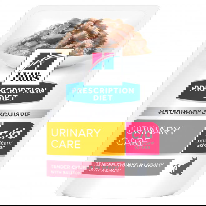 Hills Prescription Diet Feline c/d Urinary Care Multicare Stress Salmon 12x85 g