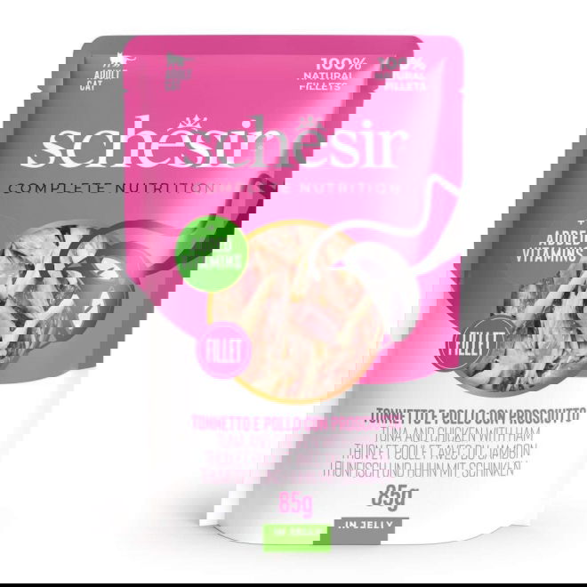 Schesir C&B Tuna chicken ham in Jelly Pouch