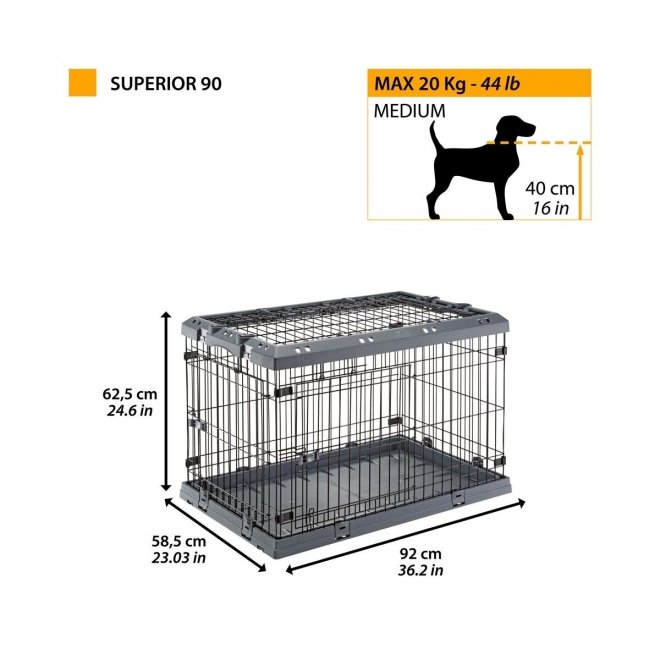 Ferplast Superior metallihäkki (92 x 58,5 x 62,5 cm)