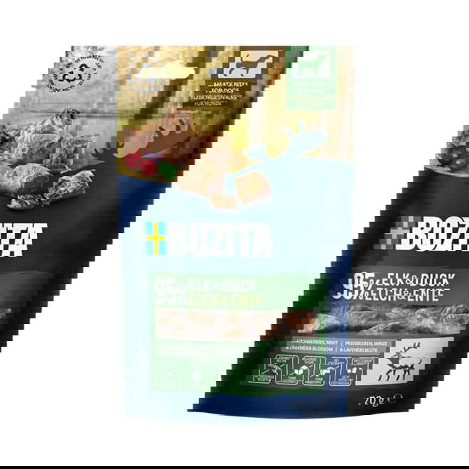 Bozita Meaty Bites Hirvi&Ankka 70g herkku koiralle