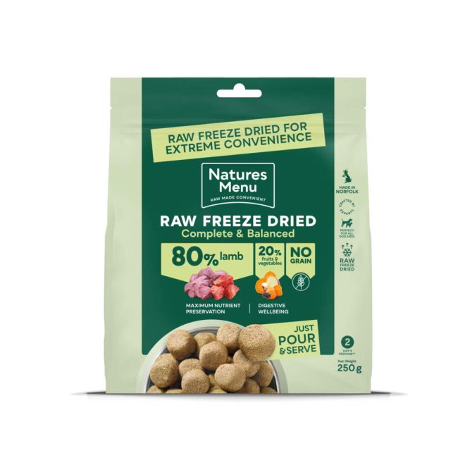 NaturesMenu Dog pakastekuivattu Lammas (250 g)