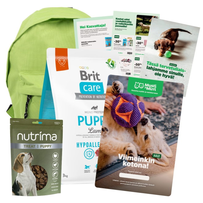 Pentupaketti + Brit Care Dog Puppy Hypoallergenic (3 kg)