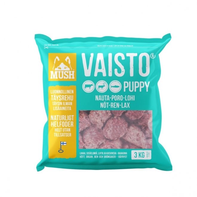 MUSH Vaisto® Puppy nauta-poro-lohi (3 kg)