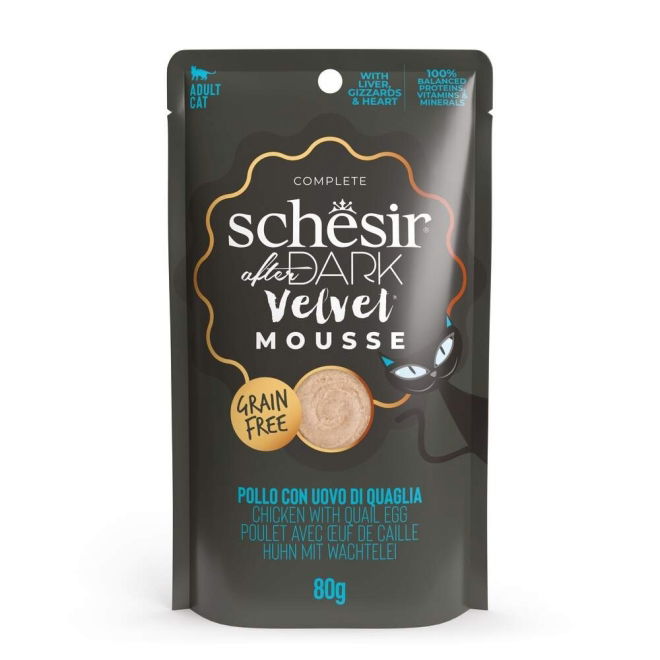 Schesir After Dark Velvet Mousse Chicken and  Quail egg 80 g