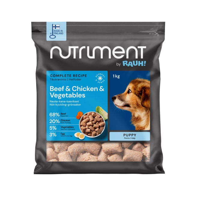 Nutriment by RAUH! Nauta-kana-kasvispullat pennuille 1 kg