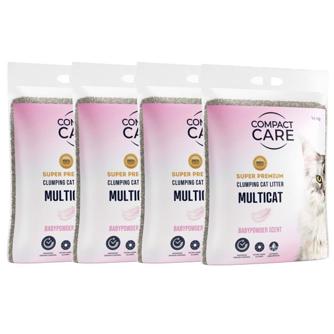 Compact Care Multicat Babypowder 4 x 14 kg