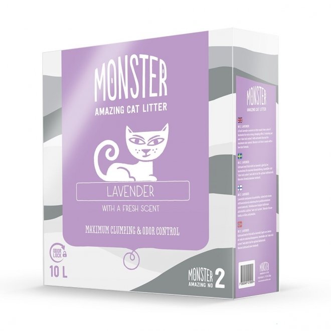 Kissanhiekka Monster Lavendel 10 L