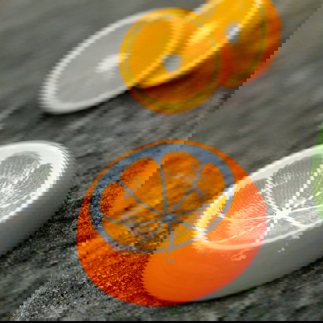 Little&Bigger Juicy Vibes keraaminen appelsiini kuppi kissalle