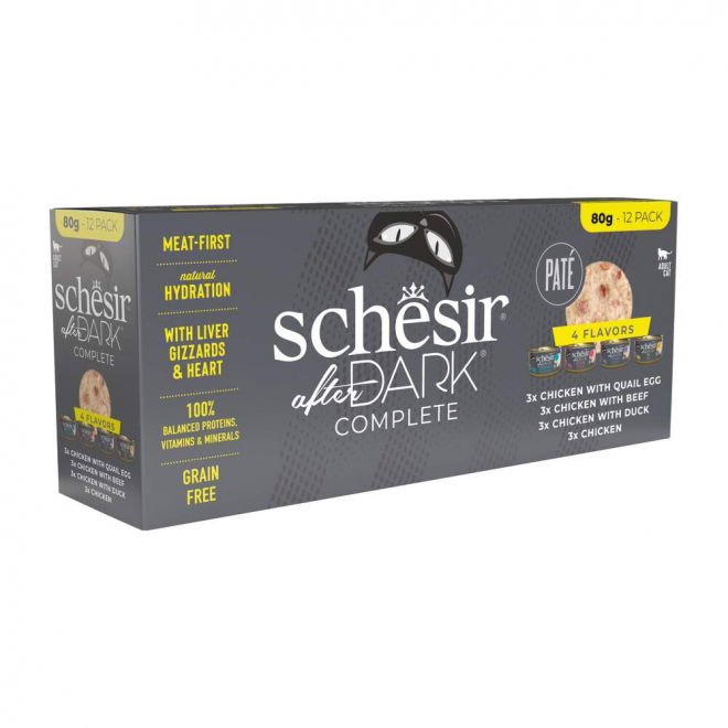 Schesir After Dark Pate Variety Pack 12 x 80 g