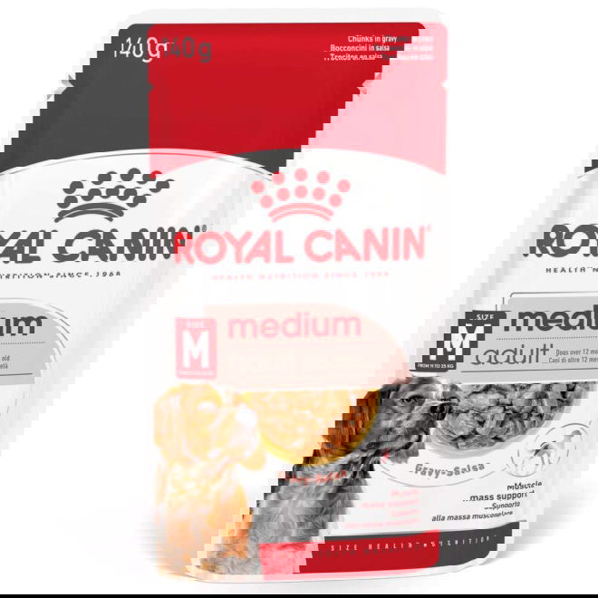 Royal Canin Medium Adult Gravy koiran märkäruoka 10x140g