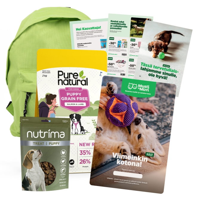 Pentupaketti + Purenatural Puppy GF Salmon & Lamb